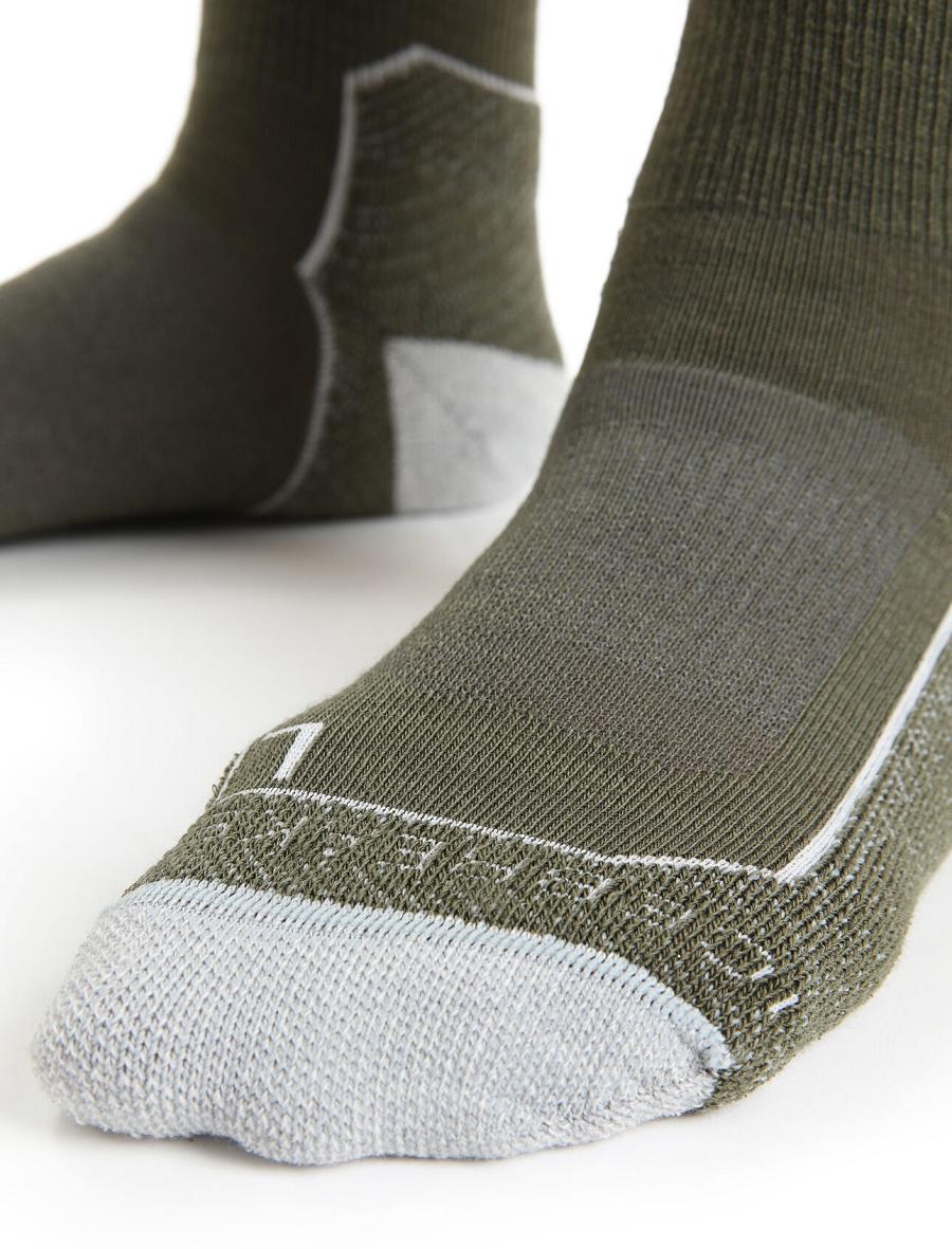 Loden / Blizzard Heather Icebreaker Merino Hike+ Light Mini Women's Socks | AU 1446MQZA